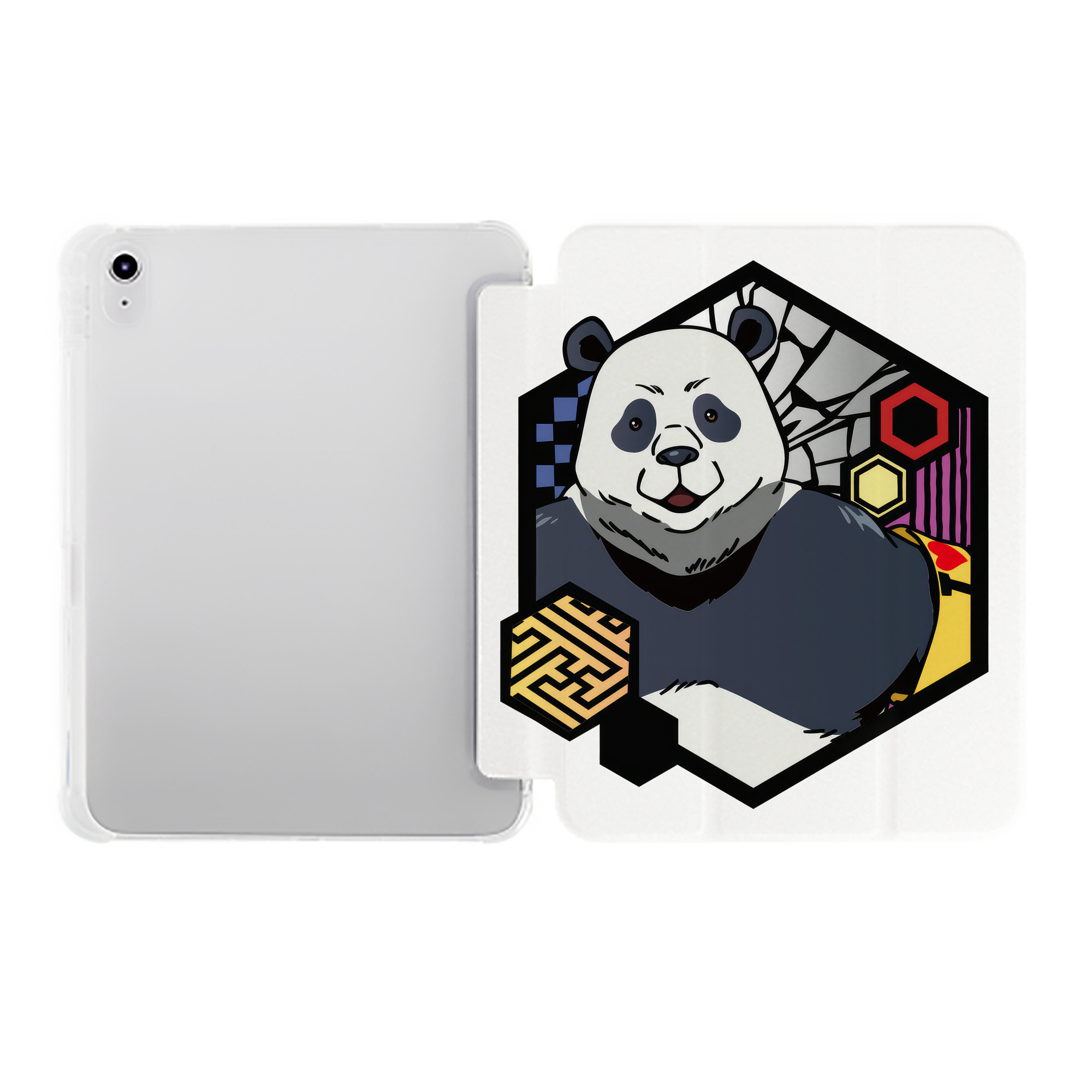 （画像用） 呪術廻戦 Jujutsu Kaisen IPad ケース ペン収納付き 三つ折りスタンド PUレザー×シリコン 対応機種9.5/10.5/10.9インチ